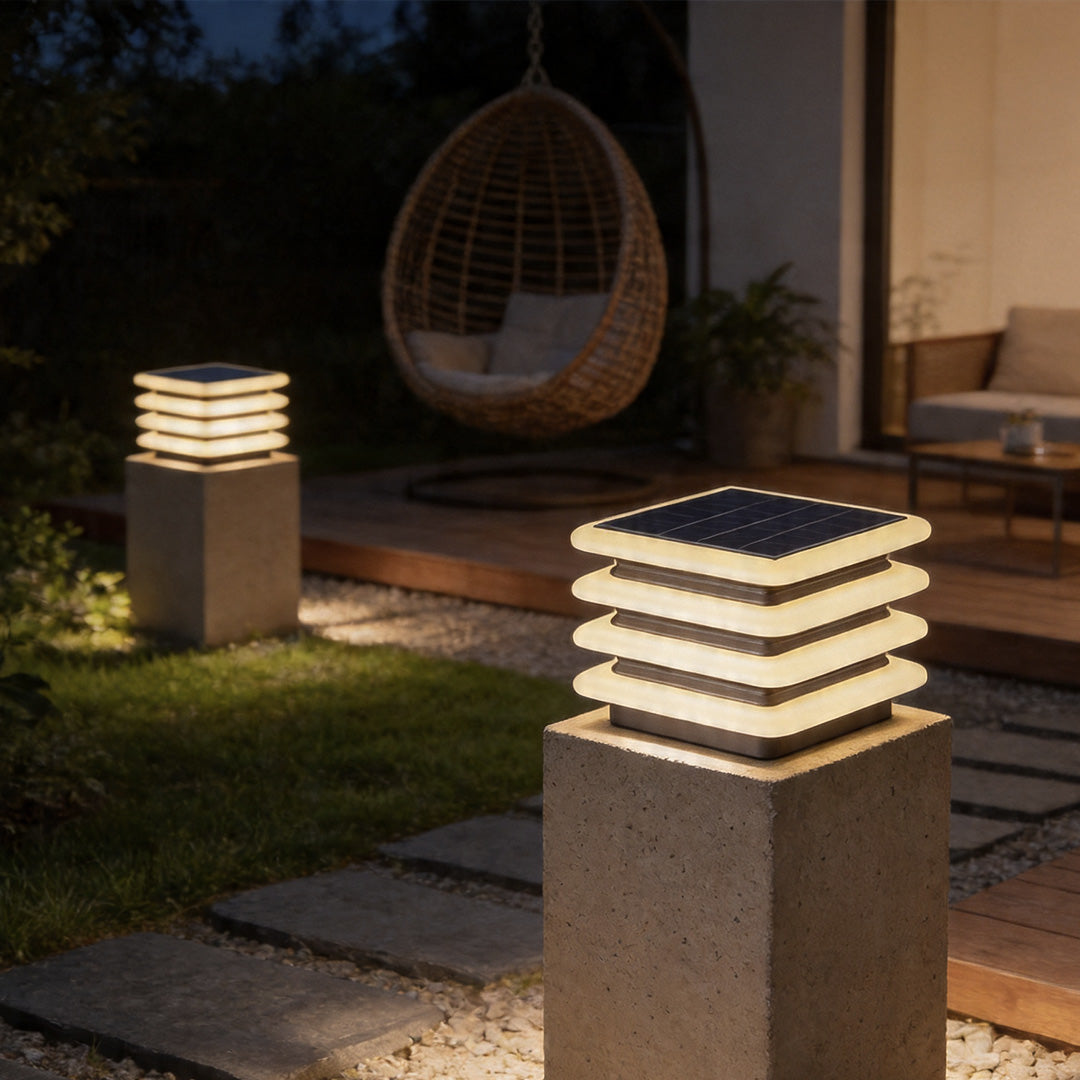 Outdoor Wall Pillar Lights Modern Waterproof Outdoor Garden Light