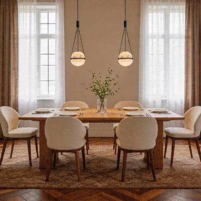 Globe Pendant Light Fixture Italian Style Marble Ceiling Light