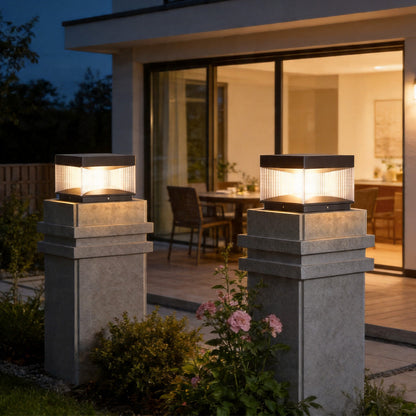 Pillar Lights Outdoor Solar Waterproof Villa Garden Gate Light
