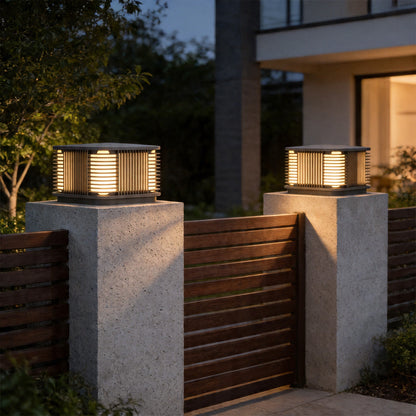 Pillar Solar Lights Modern Outdoor Landscape Lighting