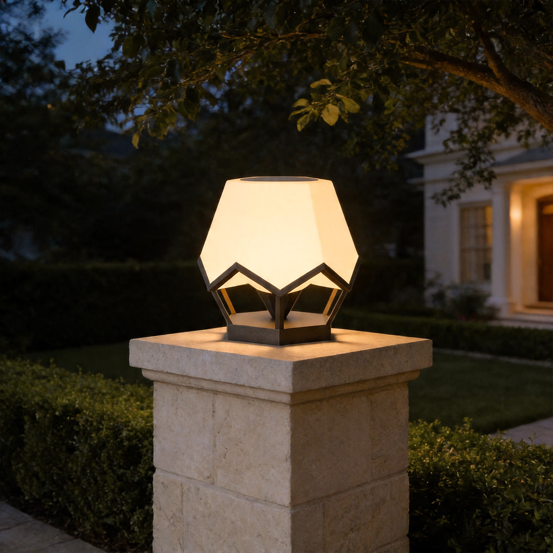 Pillar Top Solar Lights Waterproof Garden Gate Light
