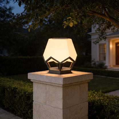 Pillar Top Solar Lights Waterproof Garden Gate Light