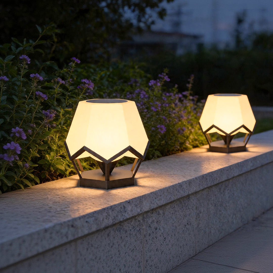Pillar Top Solar Lights Waterproof Garden Gate Light