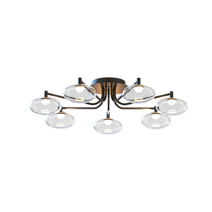 Glass Flush Mount Lighting Modern Creative LED Ceiling Light