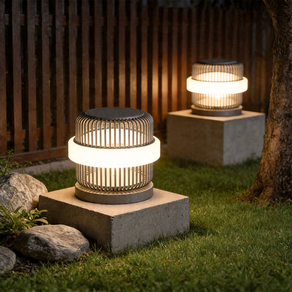 Round Pillar Lights Outdoor Waterproof Garden Landscape Light