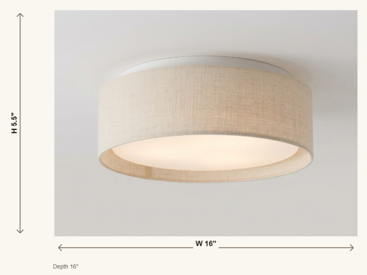 Dimension drawing — Shelby LED Flushmount