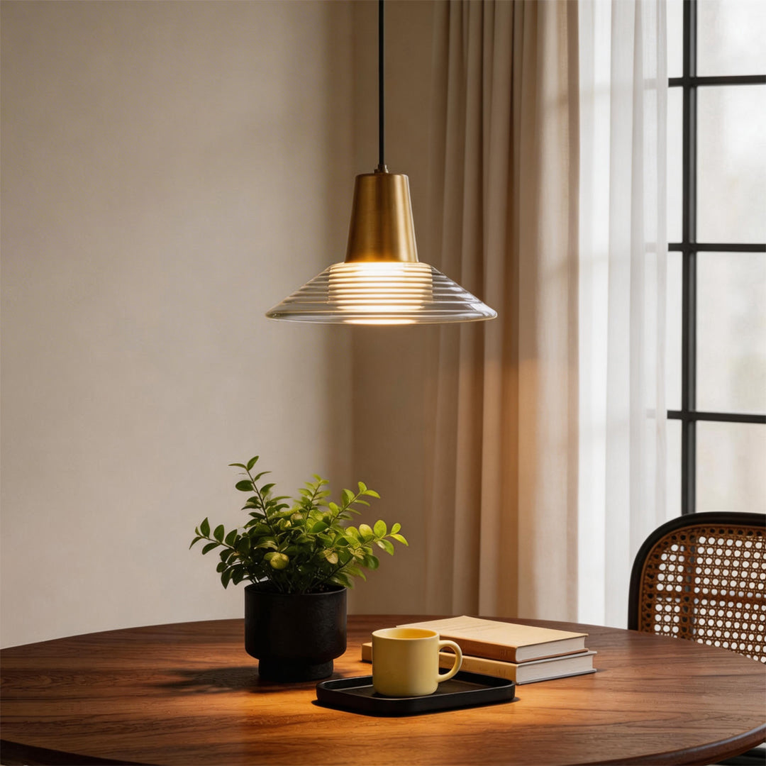 Glass Cone Pendant Light Nordic Art Minimalist Ceiling Light