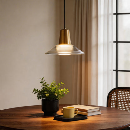 Glass Cone Pendant Light Nordic Art Minimalist Ceiling Light