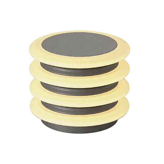 Solar Garden Pillar Lights Modern Round Outdoor Waterproof Light