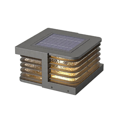 Solar Gate Pillar Lights Modern Outdoor Waterproof Light