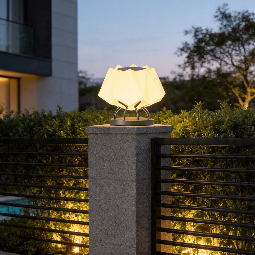 Solar LED Pillar Lights Modern Outdoor Waterproof Light