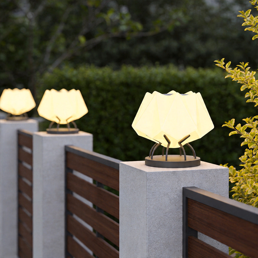 Solar LED Pillar Lights Modern Outdoor Waterproof Light