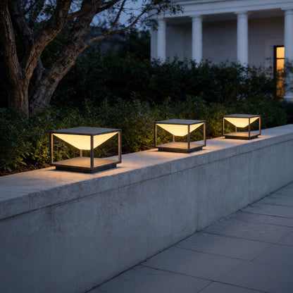 Solar Pillar Light Outdoor Modern Waterproof Garden Light