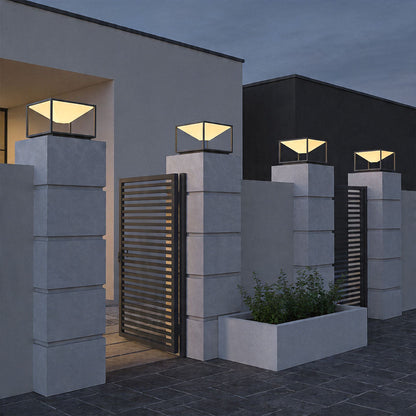 Solar Pillar Light Outdoor Modern Waterproof Garden Light