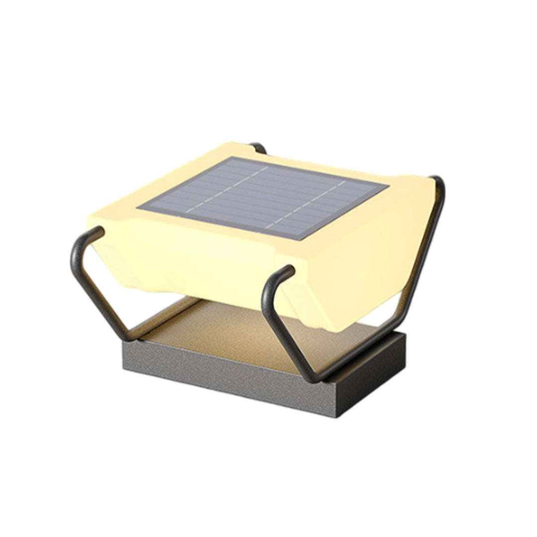 Solar Pillar Lighting Modern Waterproof Garden Gate Light