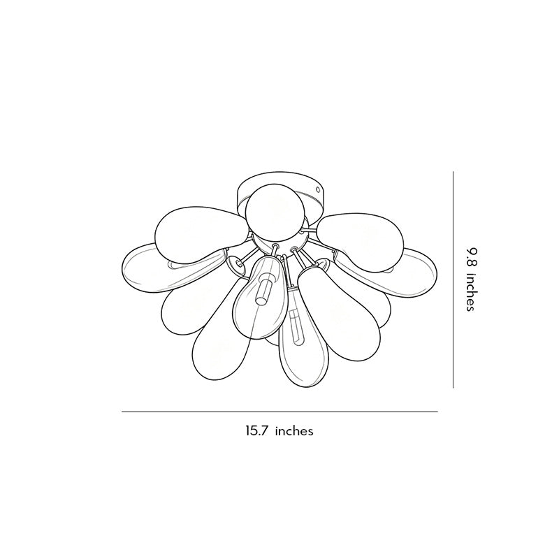 Flush Mount Stained Glass Light Fixtures Artistic Ceiling Light