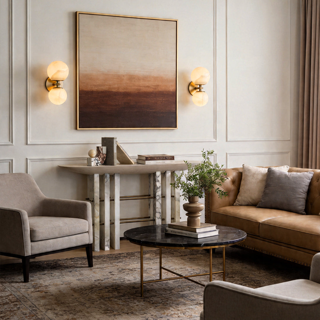 Up and Down Moon Brass Italian Luxury Creative Wall Lamp