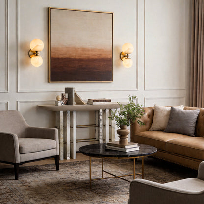 Up and Down Moon Brass Italian Luxury Creative Wall Lamp