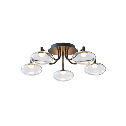 Glass Flush Mount Lighting Modern Creative LED Ceiling Light