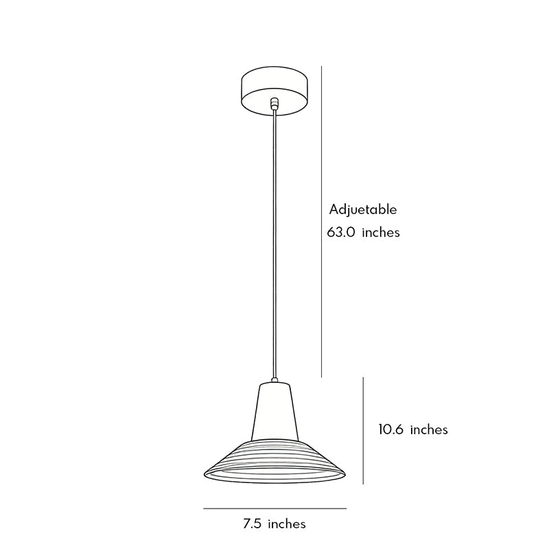 Glass Cone Pendant Light Nordic Art Minimalist Ceiling Light