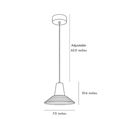 Glass Cone Pendant Light Nordic Art Minimalist Ceiling Light