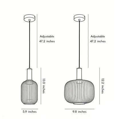 Vintage Glass Pendant Light Nordic Luxury Single Ceiling Light