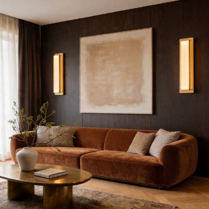 Gold Wall Light Fixtures Brass Natural Marble Luxury Light