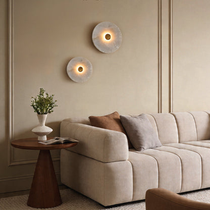 Round Wall Light Natural Marble Nordic Luxury Light