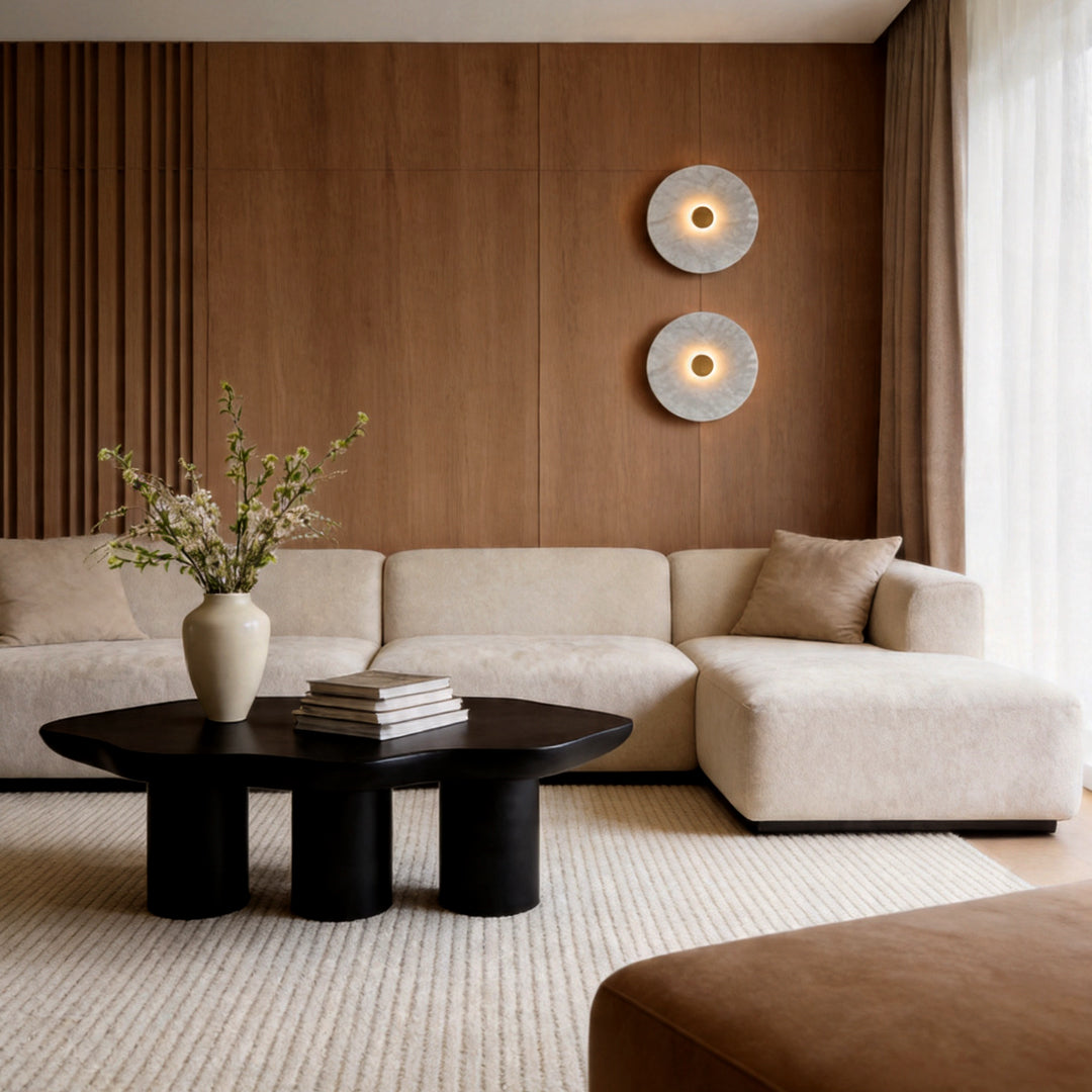 Round Wall Light Natural Marble Nordic Luxury Light