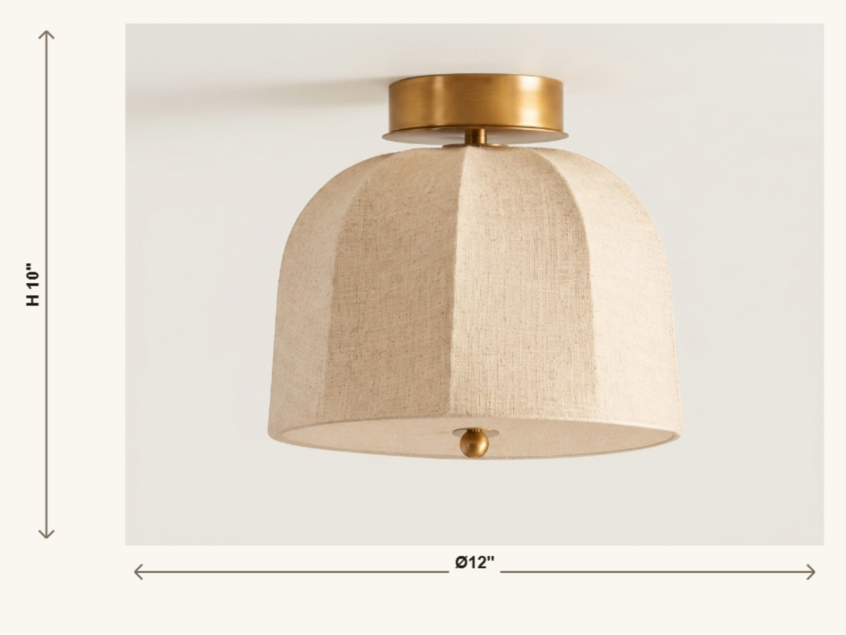 Dimension drawing — Vanna Linen Flushmount