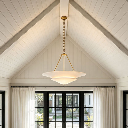 White Plaster Chandelier French Vintage Style Ceiling Light