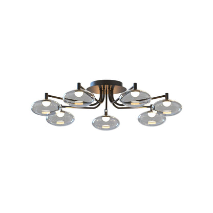 Glass Flush Mount Lighting Modern Creative LED Ceiling Light