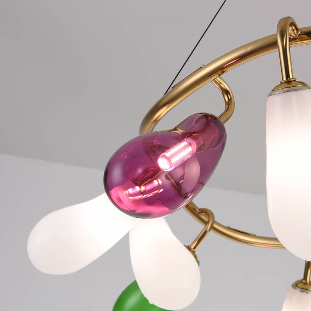Modern Large Chandelier Artistic Colored Glass Ceiling Light
